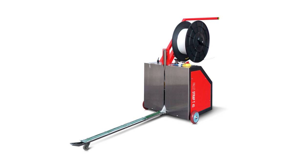 Półautomatyczna wiązarka do spinania taśmą palet PP model Pallet Strap T45 - 137_0.jpg