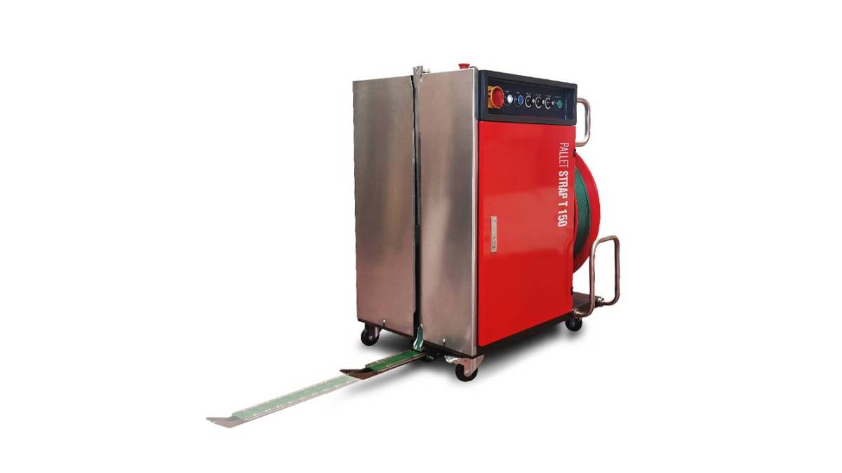 Półautomatyczna wiązarka do spinania palet  taśmą PET model Pallet Strap T150 - 138_3.jpg