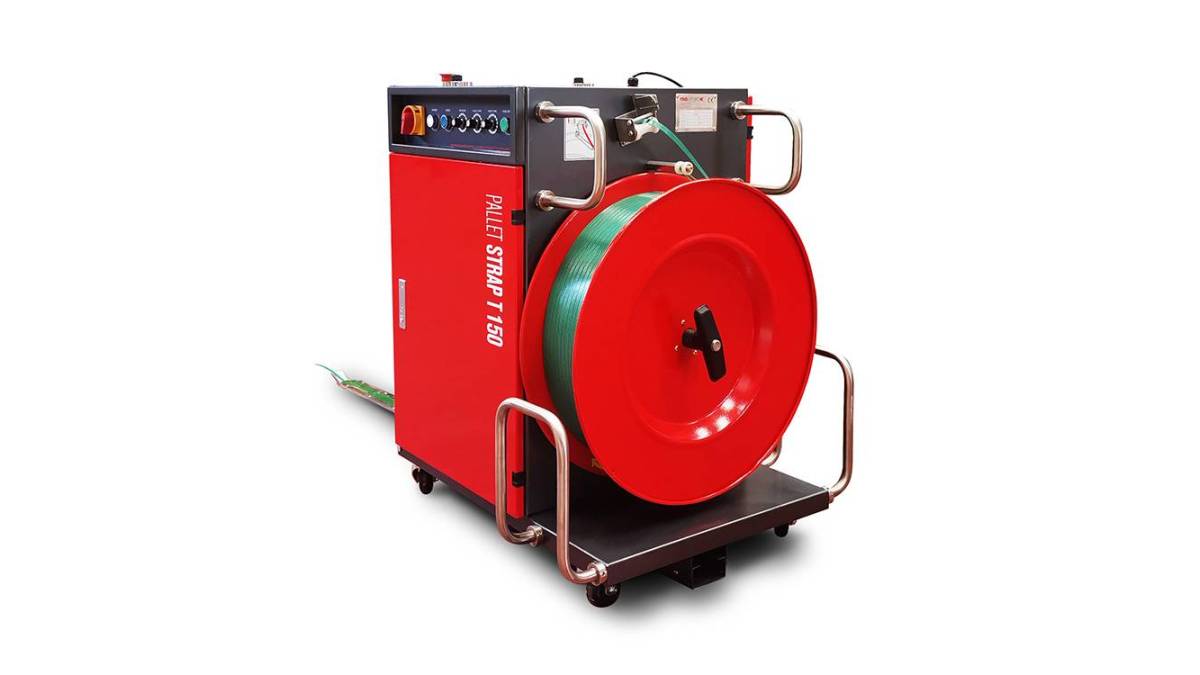 Półautomatyczna wiązarka do spinania palet  taśmą PET model Pallet Strap T150 - 138_5.jpg
