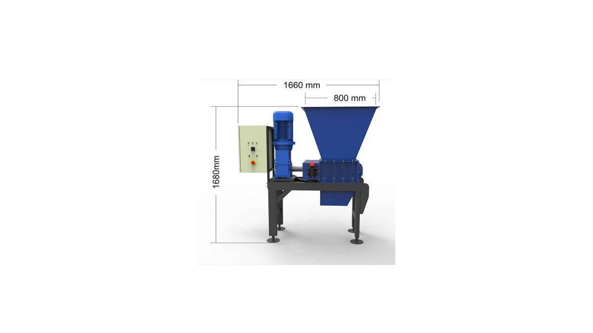 Rozdrabniacz młynek niszczarka do odpadów foli stretch taśmy PP PET shredder dwuwałowy RF-195 5,5 kW ( 7,5 kW opcja) - 141_1.jpg